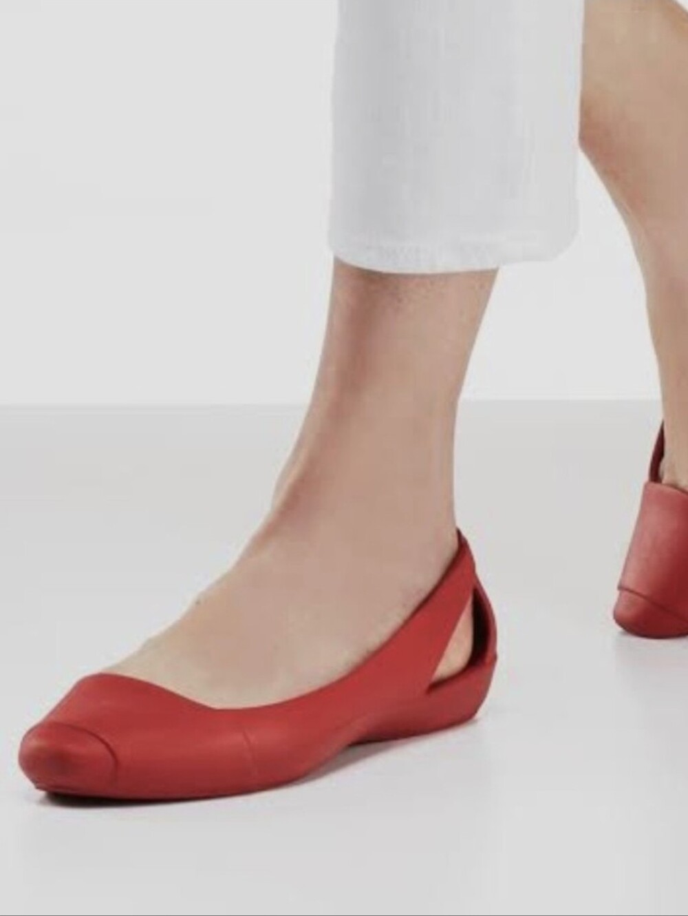 Crocs Sienna Flat Ballet Flats Pepper Red Size 9